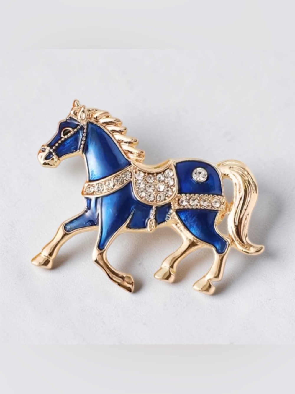 Blue Horse brooch